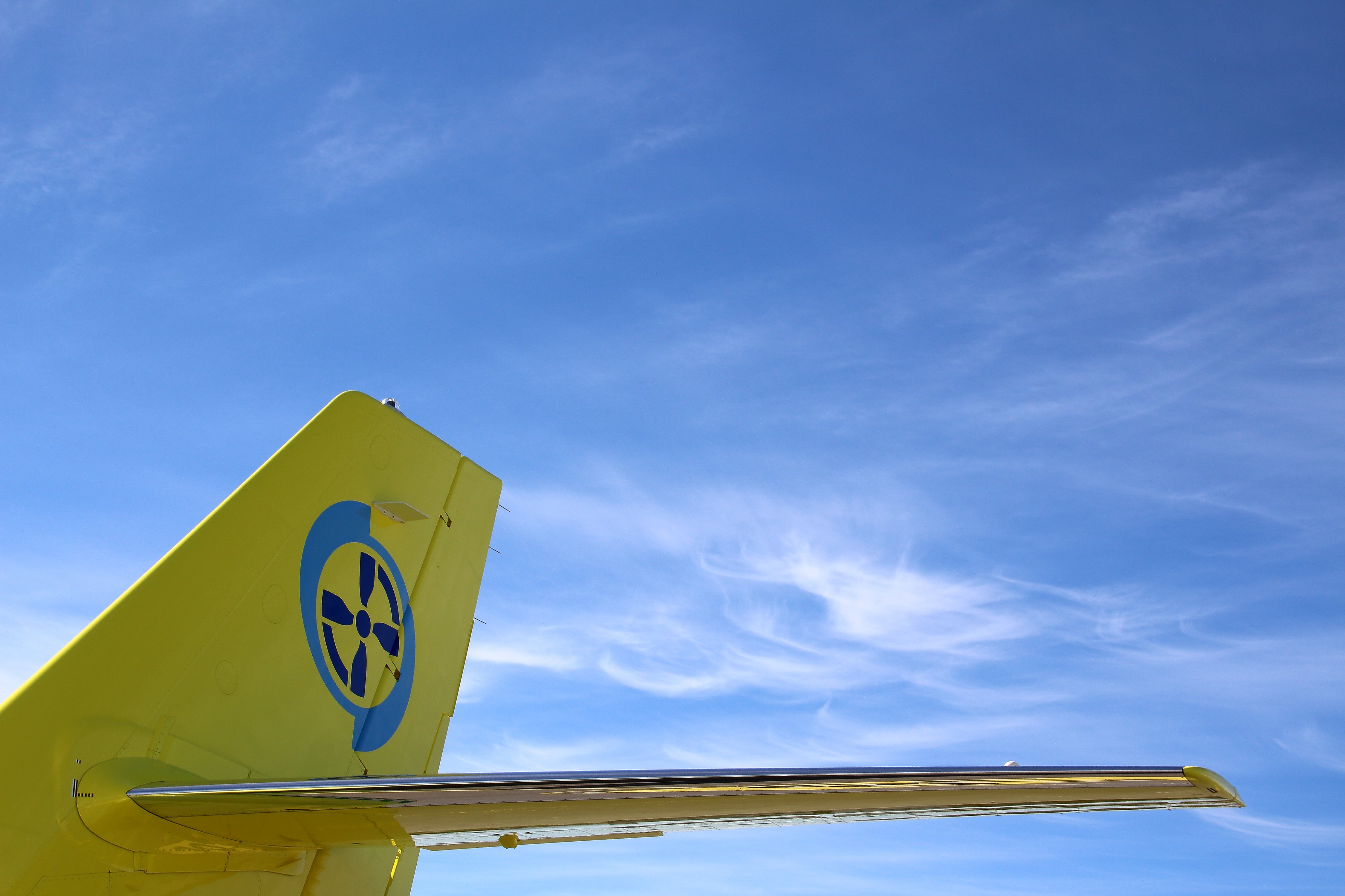 Halefinne på ambulansefly